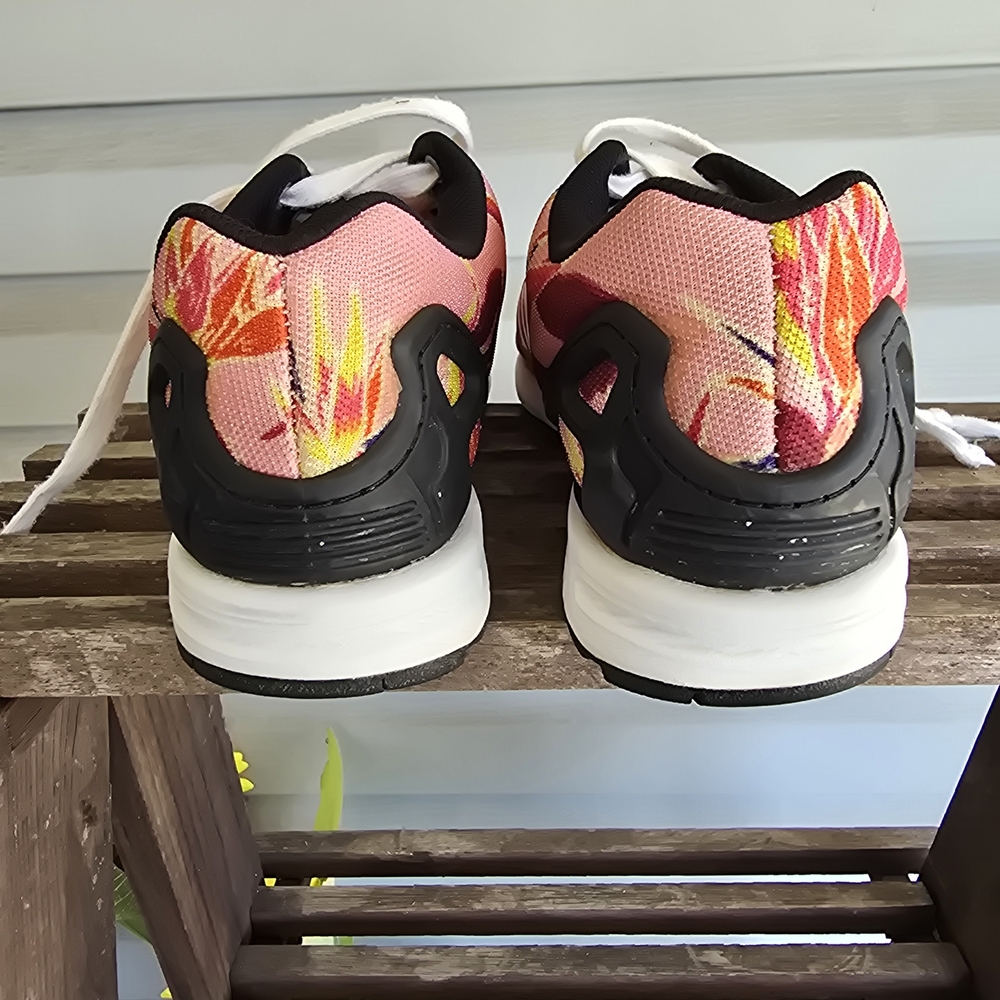 Adidas ZX Flux Print Mens Size 7 Pink White Athletic Running Shoes Sneakers - Picture 11 of 16